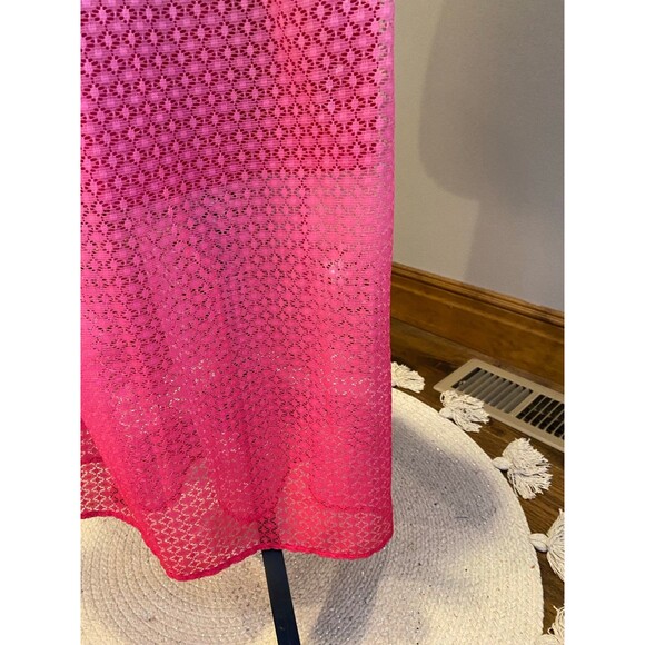 Paper Dolls Girls Mini Maxi Pink Ombré Size 12 Lace Overlay Dress - Picture 11 of 11